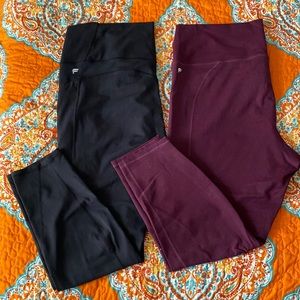 Burgundy Fabletics leggings only